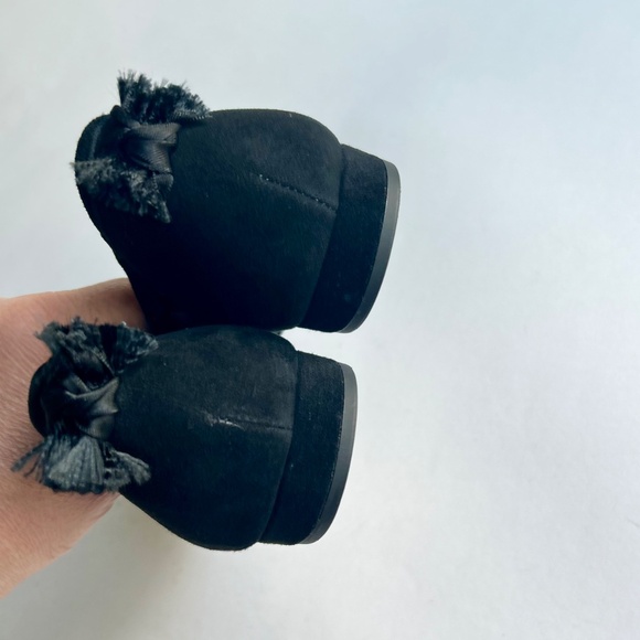 J. Crew Black Suede Textile Polka Dot Square Toe Flats size 7 - Picture 11 of 13